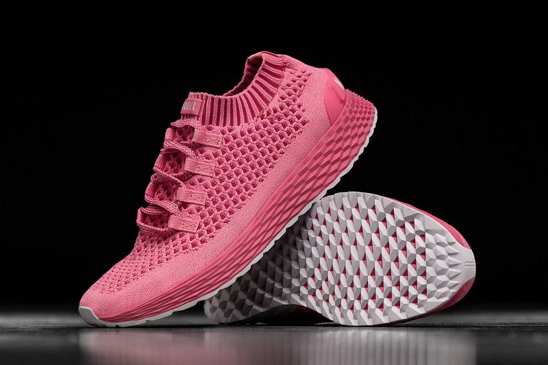 Pink Nobull Bright Knit Runner Men's Running Shoes | CA Y1084X